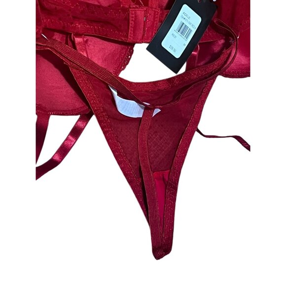 Fredericks of Hollywood NWT Adele Lace & Mesh Underwire Chemise Panty Set Sz Med - Picture 9 of 15